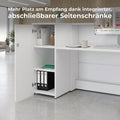 NOVUM Empfangstheke | 2000 - 2400 mm, Multicolor-LED-Beleuchtung, Bernsteineiche - 14 Thumbnail Image