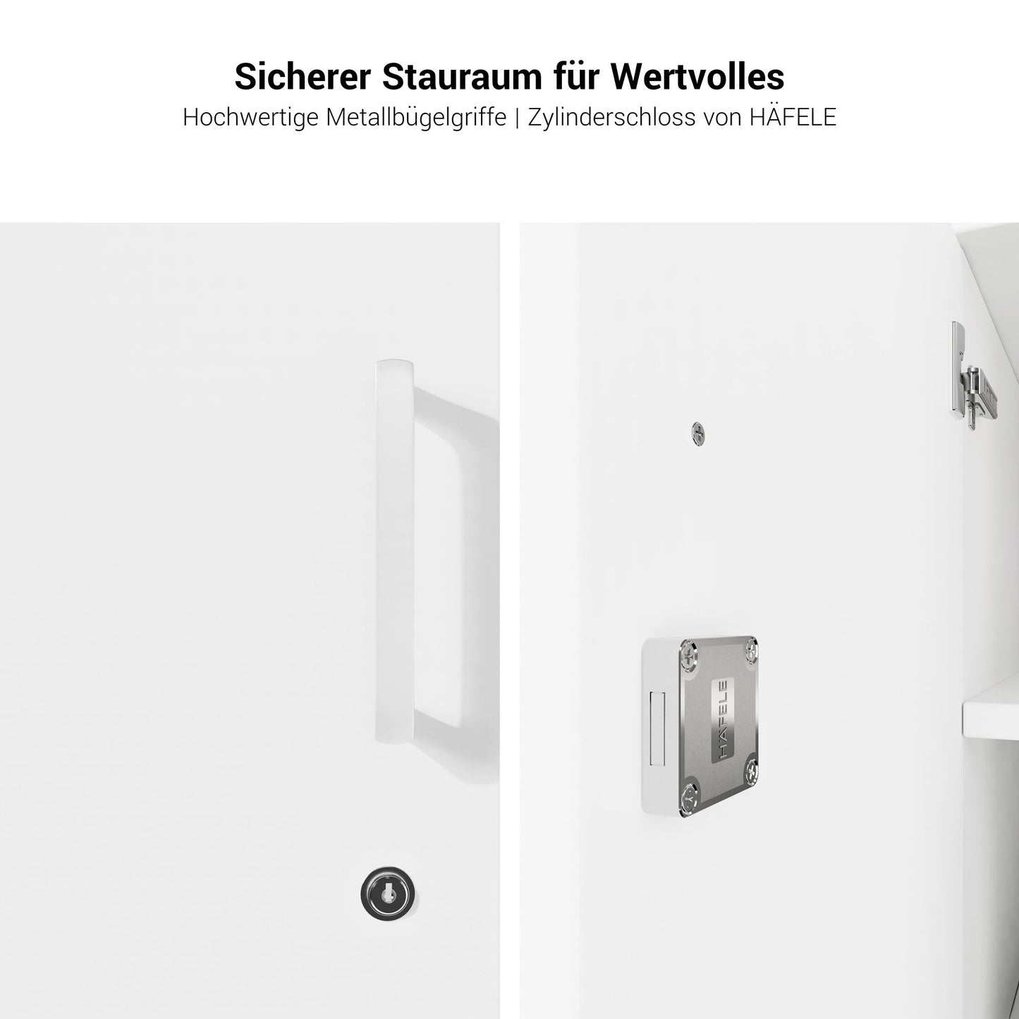 NOVUM Empfangstheke | 3600 - 4400 mm, Multicolor-LED-Beleuchtung, Weiß