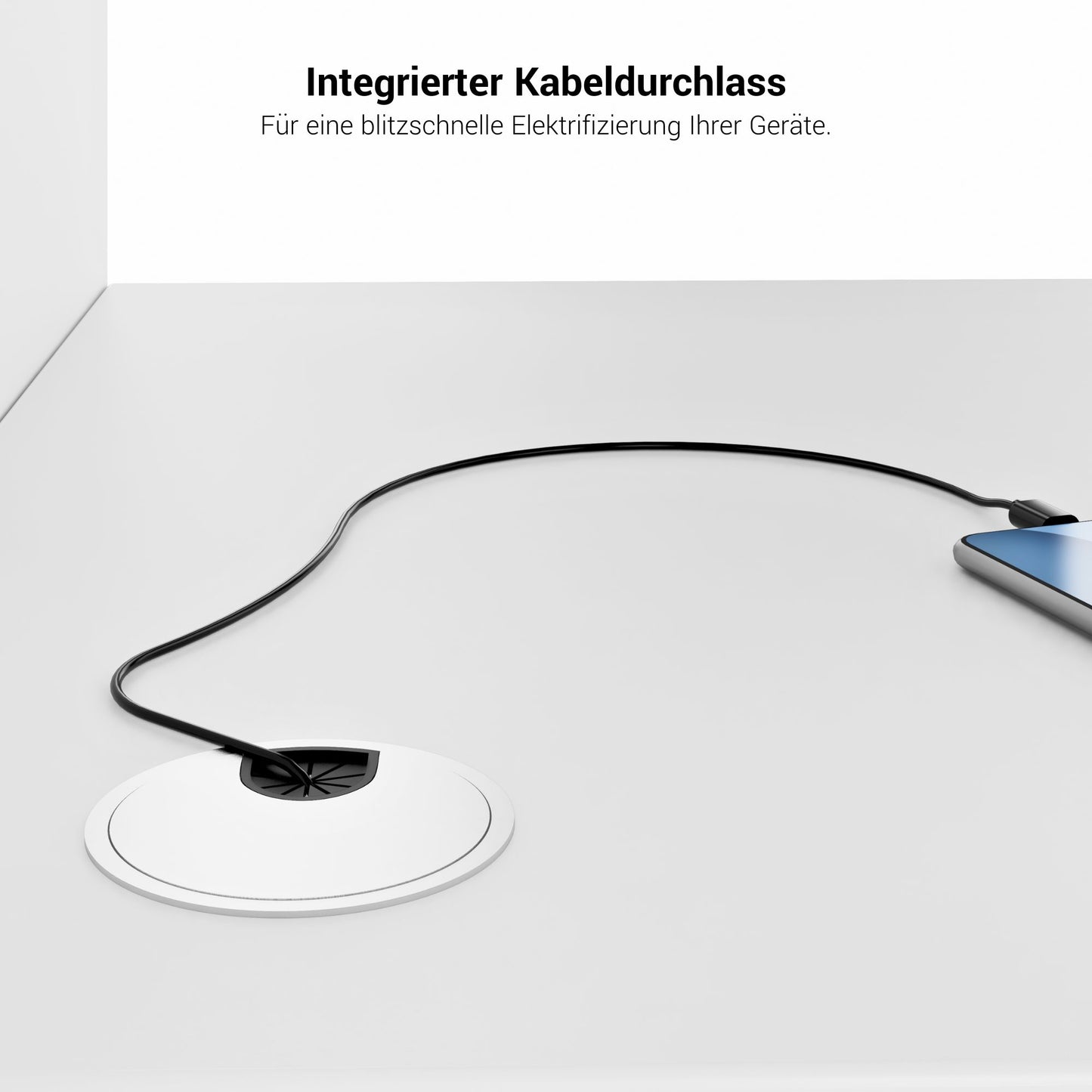 NOVUM Empfangstheke | 3600 - 4400 mm, Multicolor-LED-Beleuchtung, Weiß