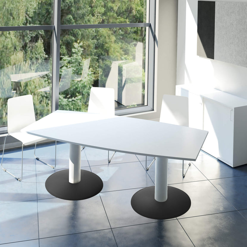 OPTIMA Tabella della conferenza | Forma di avvio, 1800 x 1000 mm (6-8 persone), bianco