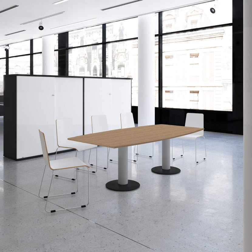 OPTIMA Tableau de conférence | Forme de démarrage, 2000 x 1000 mm (6 - 8 personnes), chêne ambre