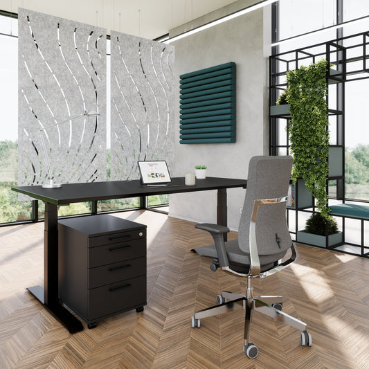 OPTIMA PRO Roll container | 3 metal drawers + 1 small parts, soft close, anthracite