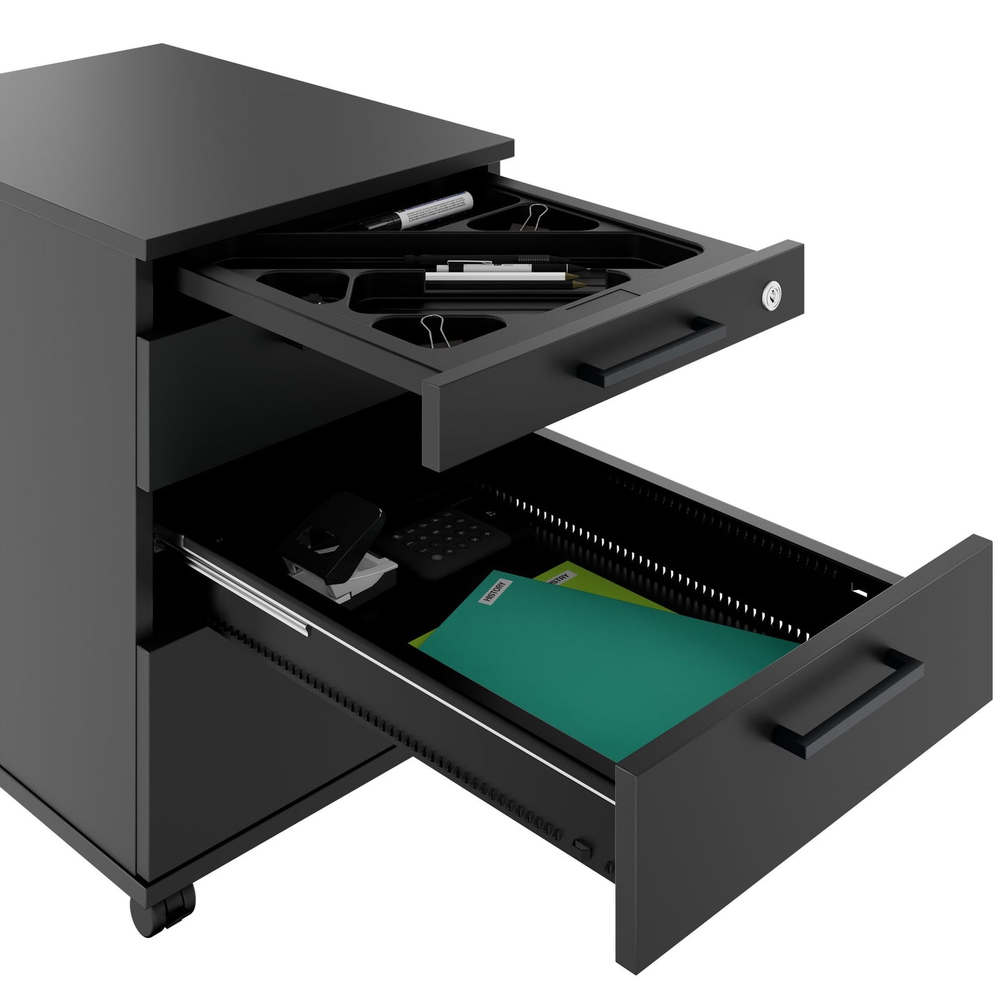 OPTIMA PRO Roll container | 3 metal drawers + 1 small parts, soft close, anthracite