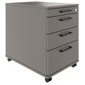 OPTIMA PRO Rollcontainer | 3 Metallschubladen + 1 Kleinteilefach, Soft Close, Cubanitgrau - 1 Thumbnail Image