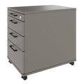OPTIMA PRO Rollcontainer | 3 Metallschubladen + 1 Kleinteilefach, Soft Close, Cubanitgrau - 5 Thumbnail Image