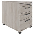 OPTIMA PRO Conteneur en rouleau | 3 tiroirs métalliques + 1 petites pièces, ferme douce, gris de chêne nord - 1 Thumbnail Image