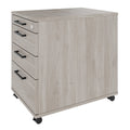 OPTIMA PRO Conteneur en rouleau | 3 tiroirs métalliques + 1 petites pièces, ferme douce, gris de chêne nord - 5 Thumbnail Image