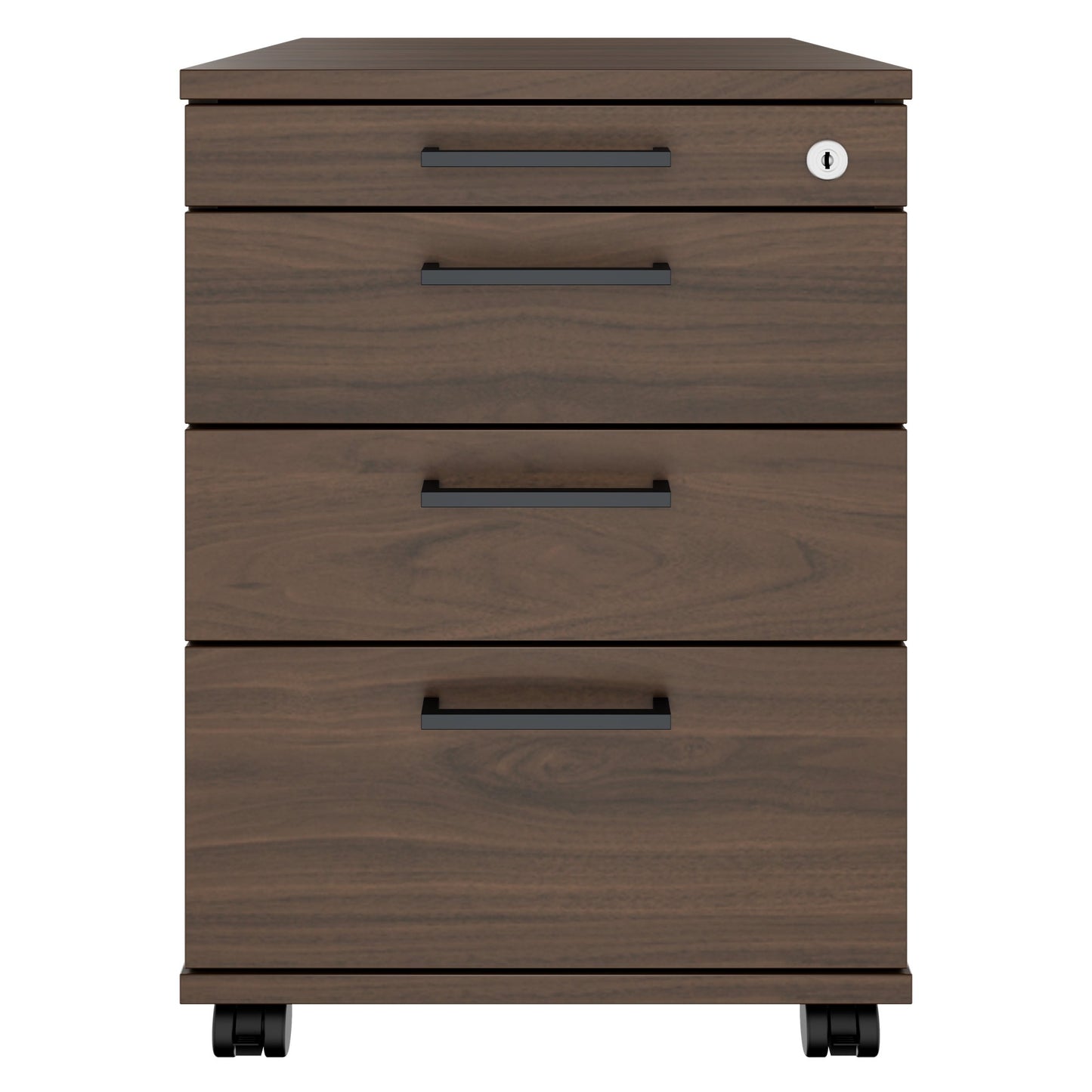 OPTIMA PRO Roll container | 3 metal drawers + 1 small parts, soft close, walnut
