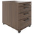 OPTIMA PRO Roll container | 3 metal drawers + 1 small parts, soft close, walnut