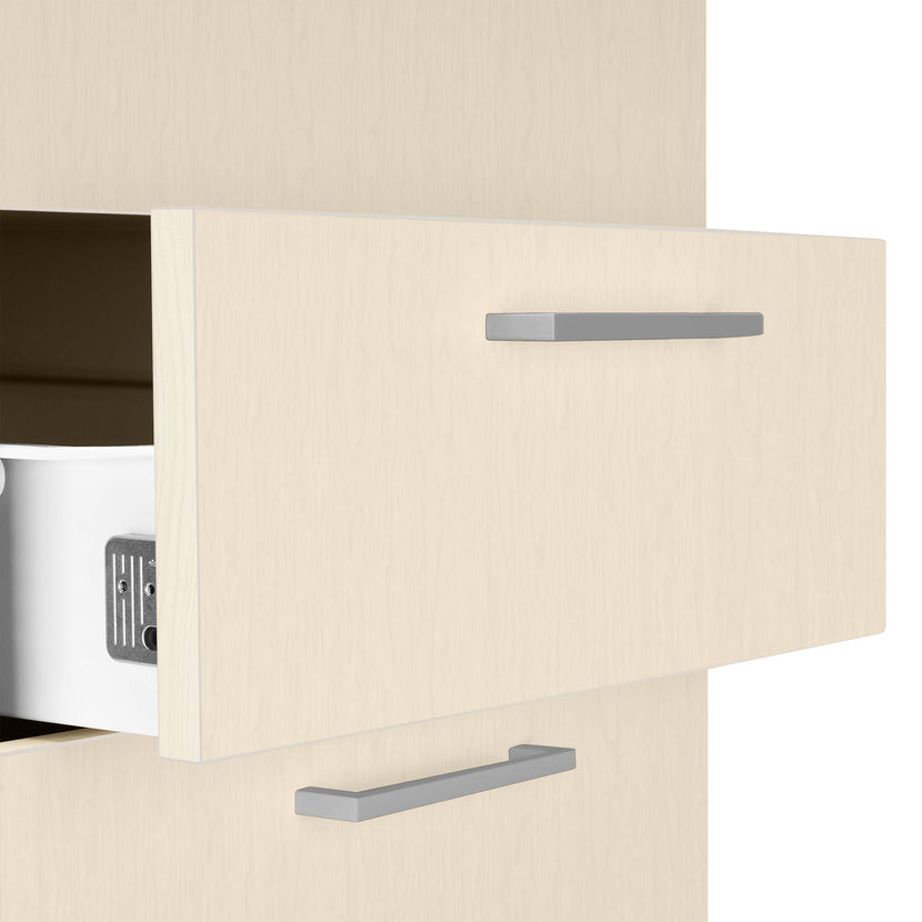 OPTIMA Conteneur de support | 600 mm de profondeur, érable