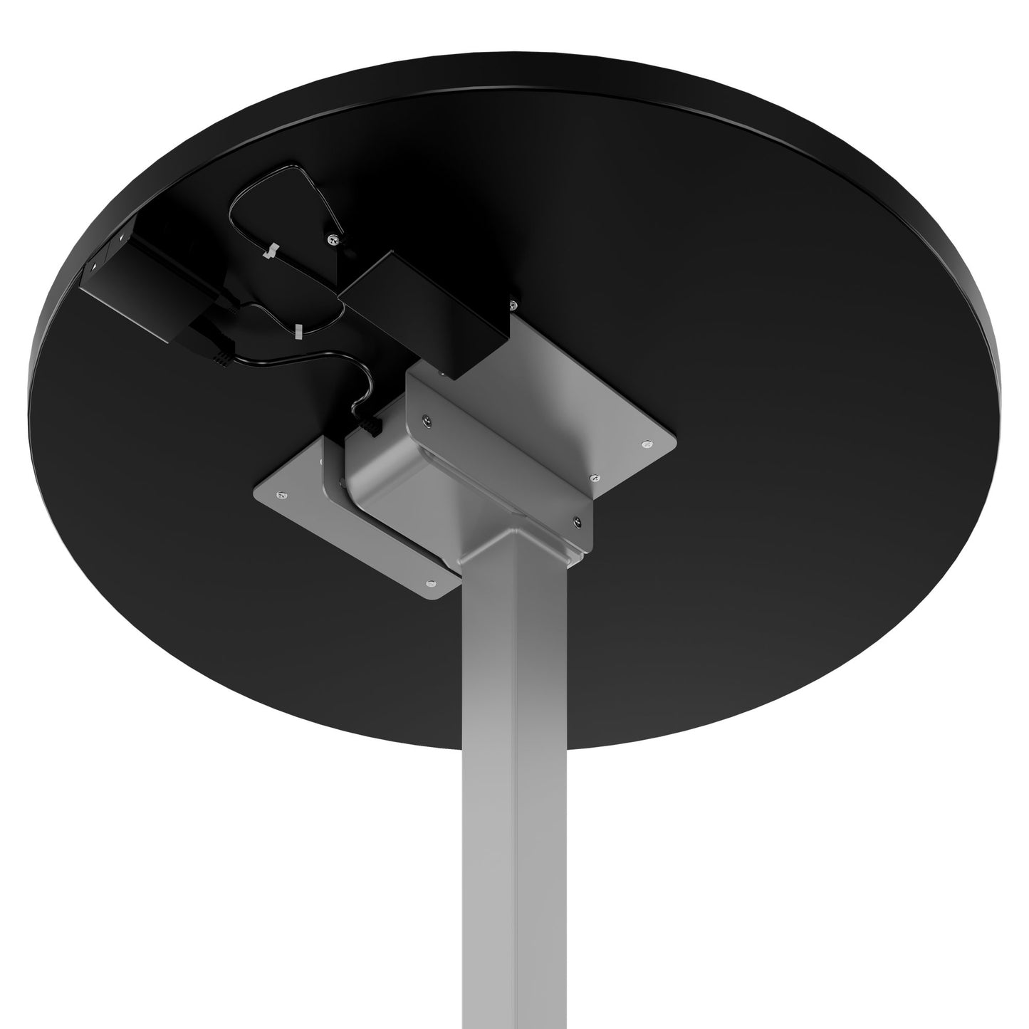OPTIMA UP Besprechungstisch | Ø 800 mm, rund, elektrisch höhenverstellbar, Schwarz