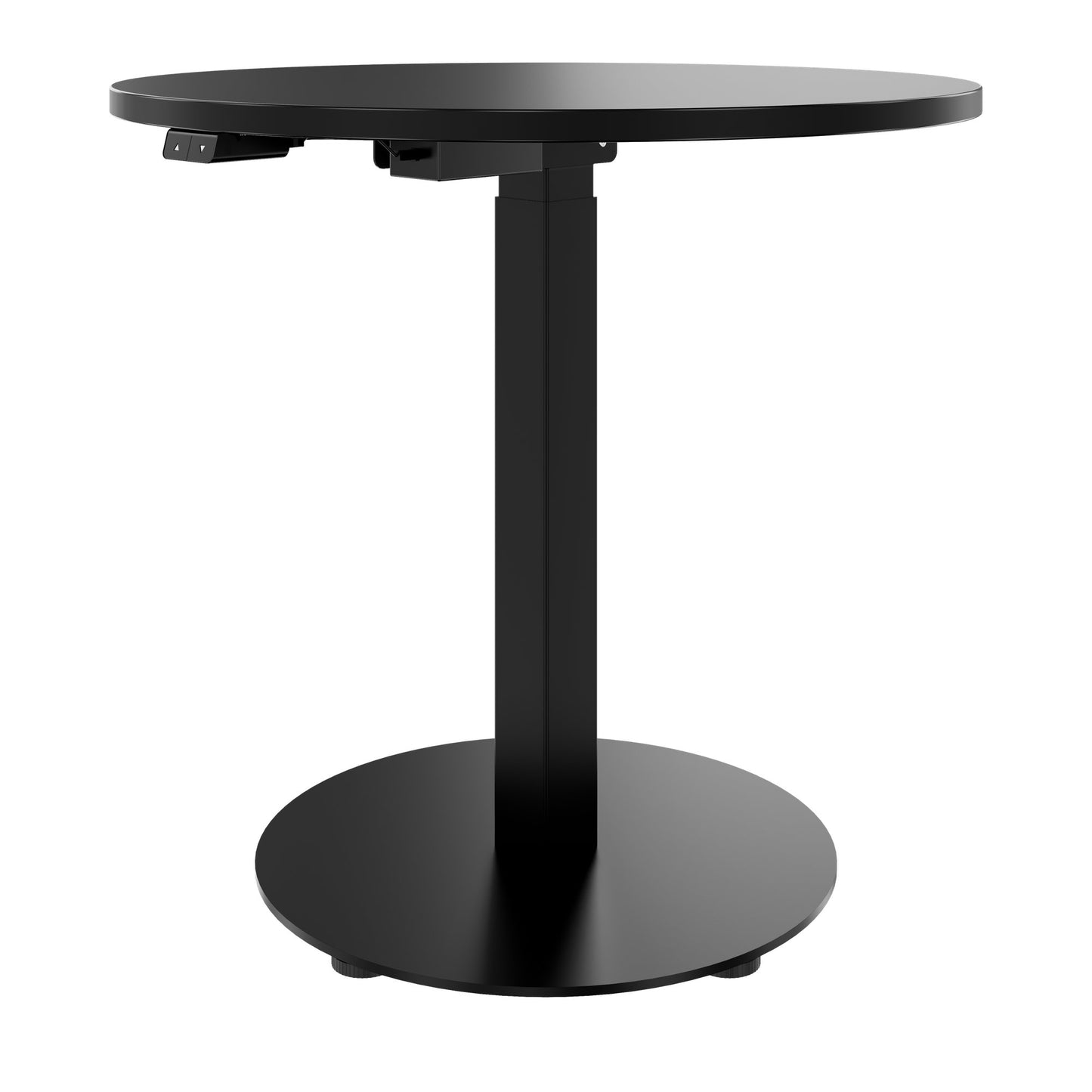 OPTIMA UP Besprechungstisch | Ø 800 mm, rund, elektrisch höhenverstellbar, Schwarz