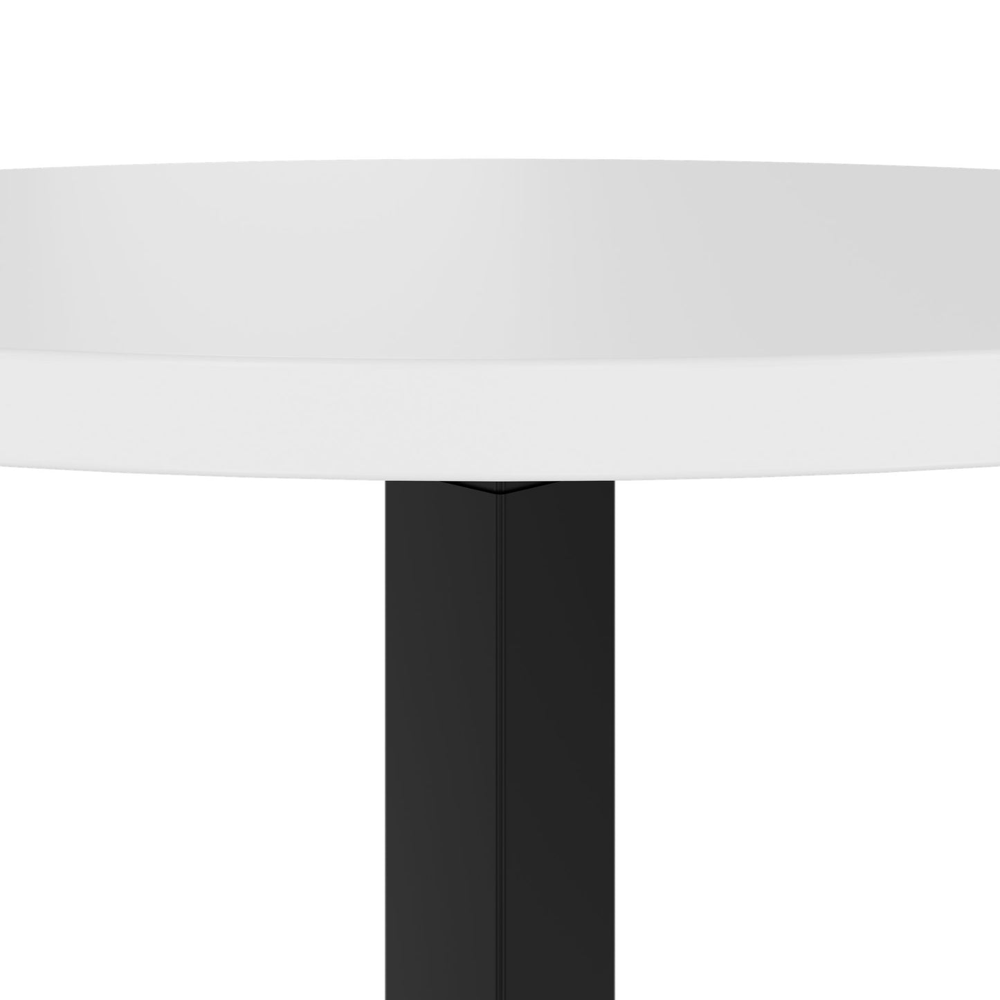 OPTIMA UP Besprechungstisch | Ø 800 mm, rund, elektrisch höhenverstellbar, Weiß