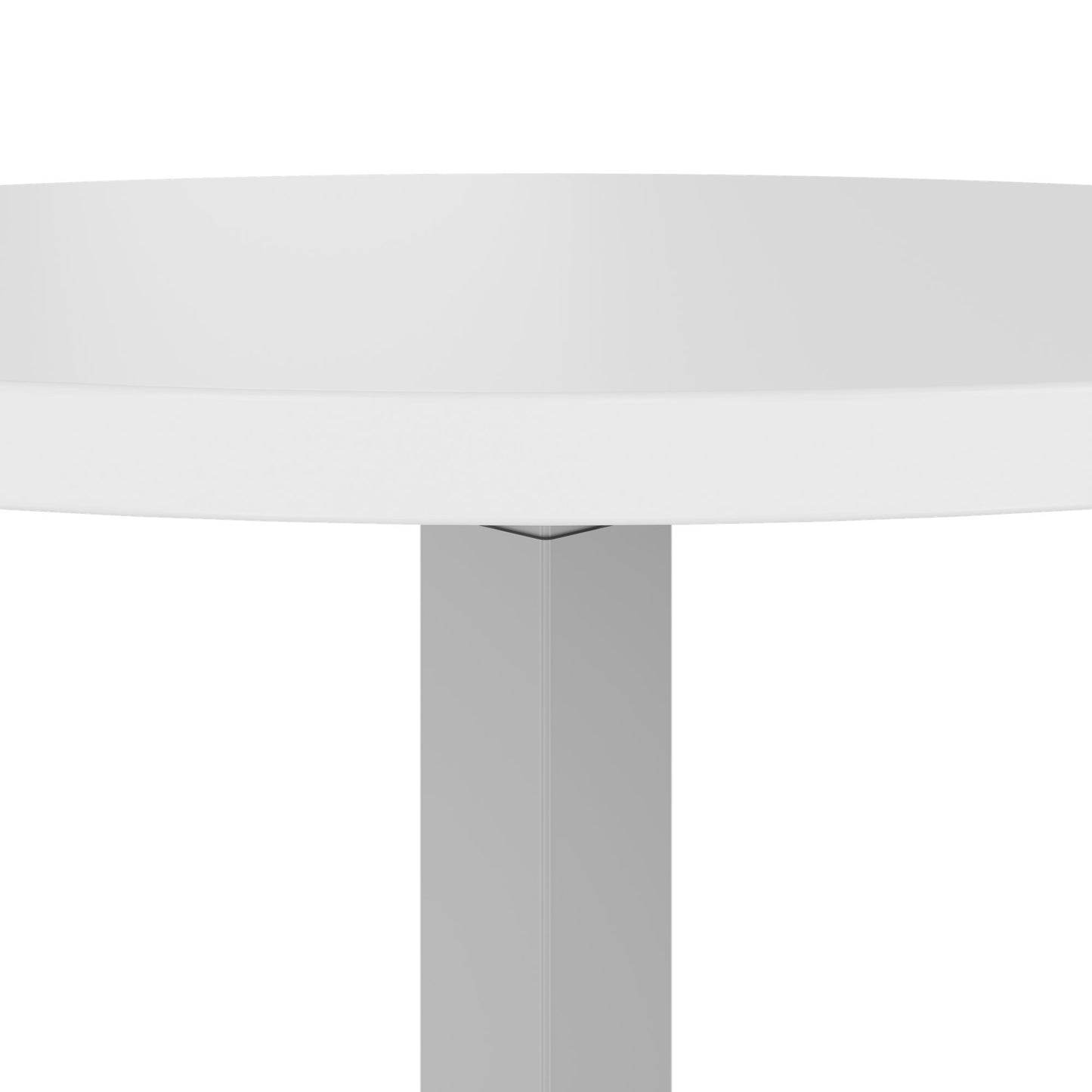 OPTIMA UP Besprechungstisch | Ø 800 mm, rund, elektrisch höhenverstellbar, Weiß