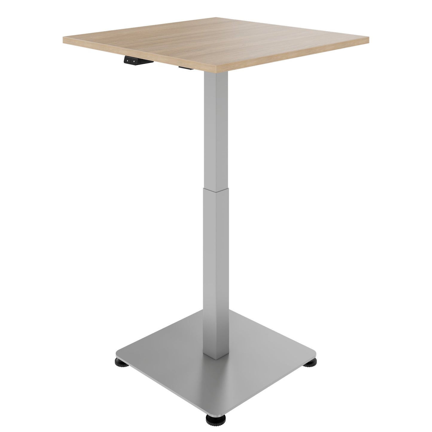 OPTIMA UP Besprechungstisch | 800 x 800 mm, elektrisch höhenverstellbar, Bernsteineiche