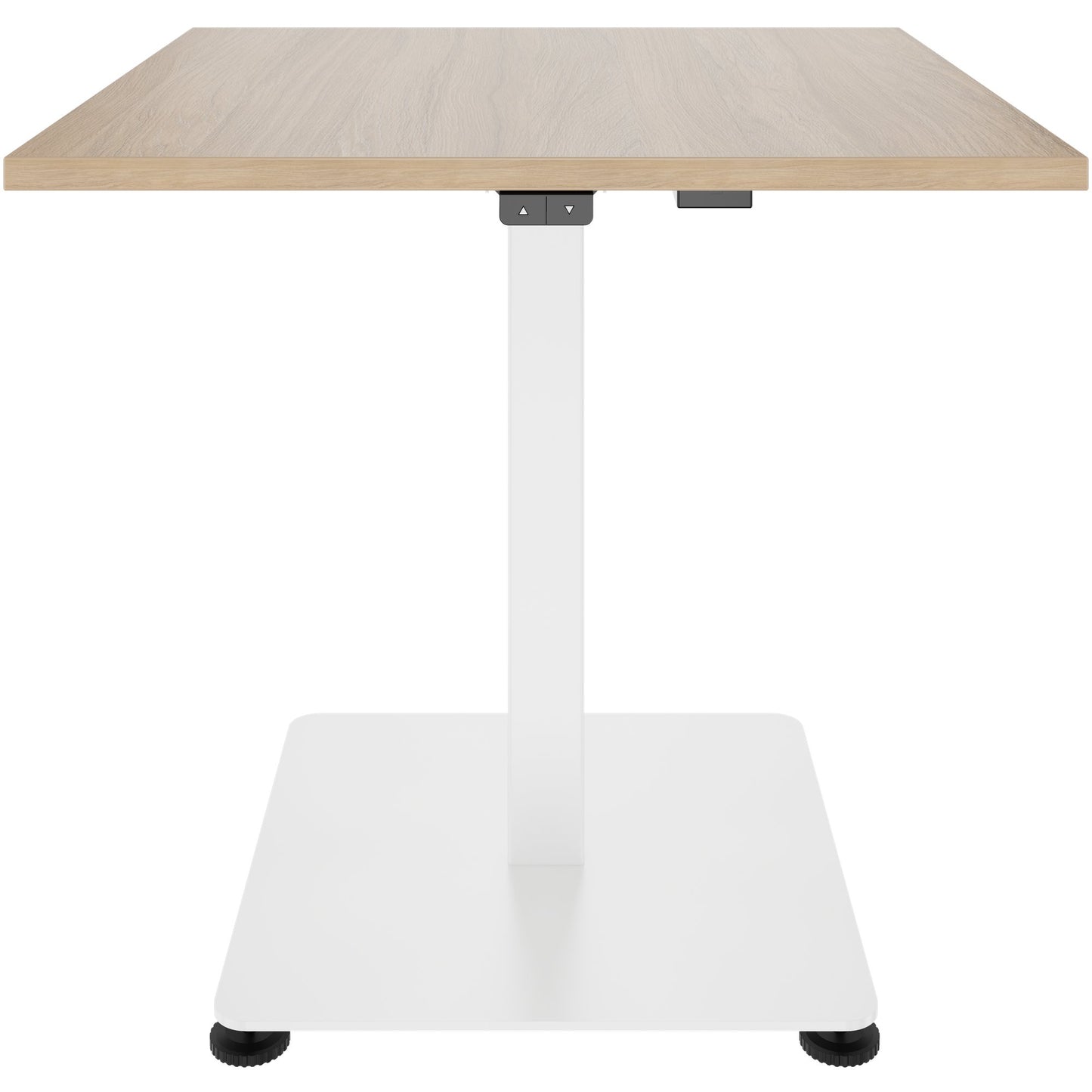 OPTIMA UP Besprechungstisch | 800 x 800 mm, elektrisch höhenverstellbar, Bernsteineiche