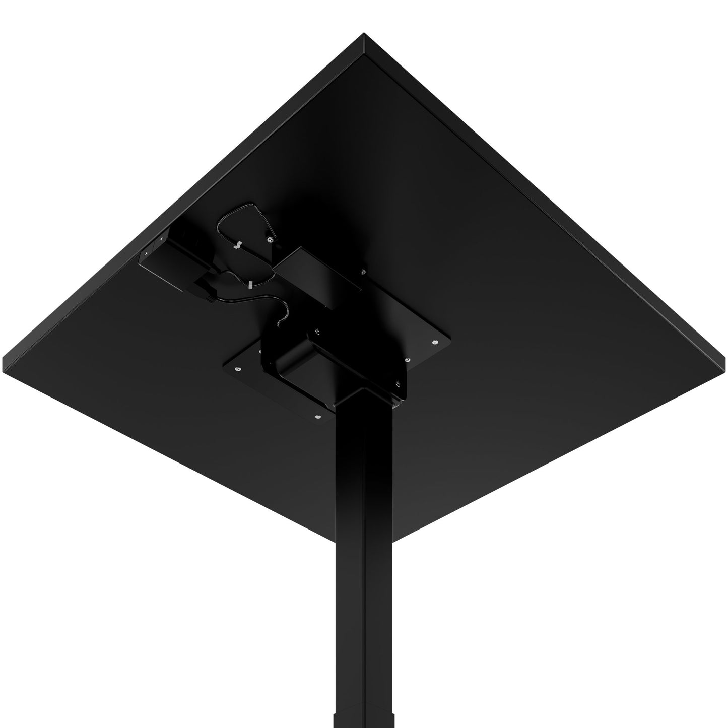 OPTIMA UP Besprechungstisch | 800 x 800 mm, elektrisch höhenverstellbar, Schwarz