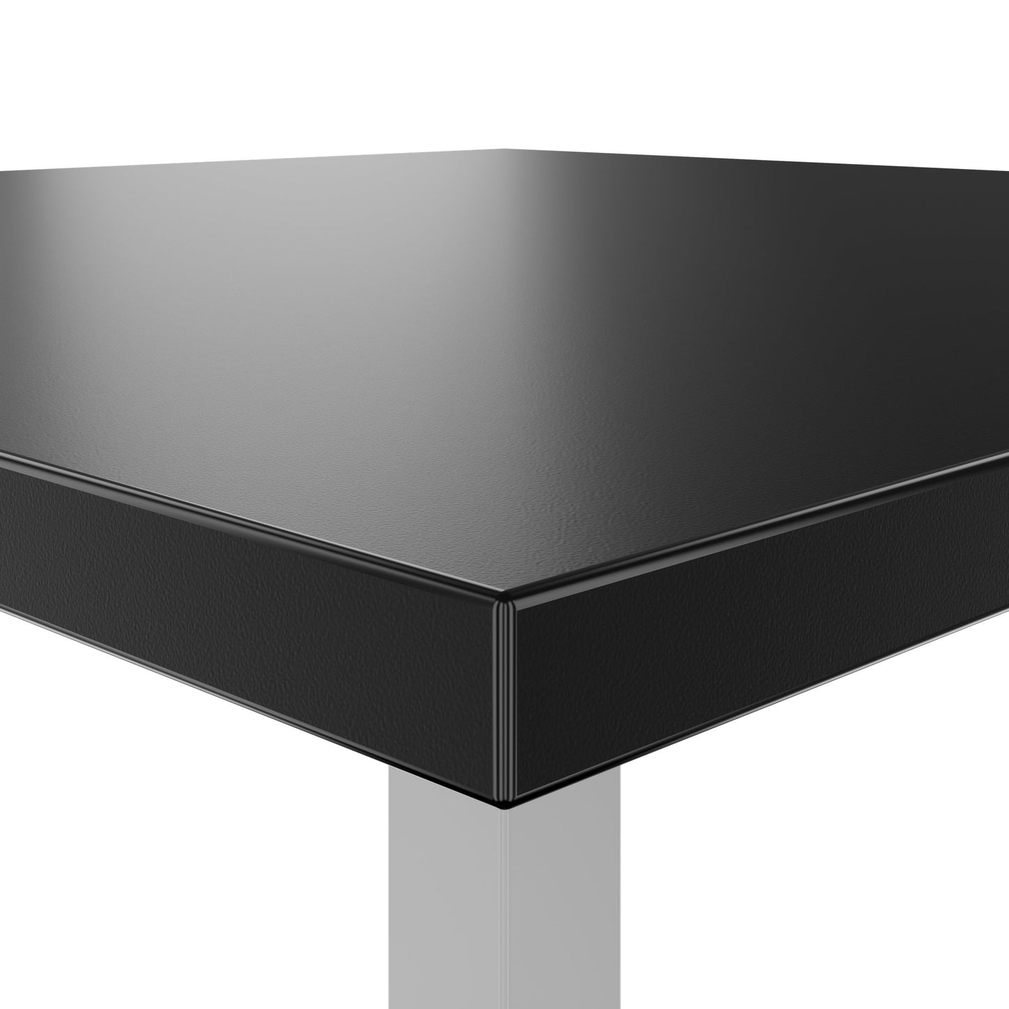 OPTIMA UP Besprechungstisch | 800 x 800 mm, elektrisch höhenverstellbar, Schwarz