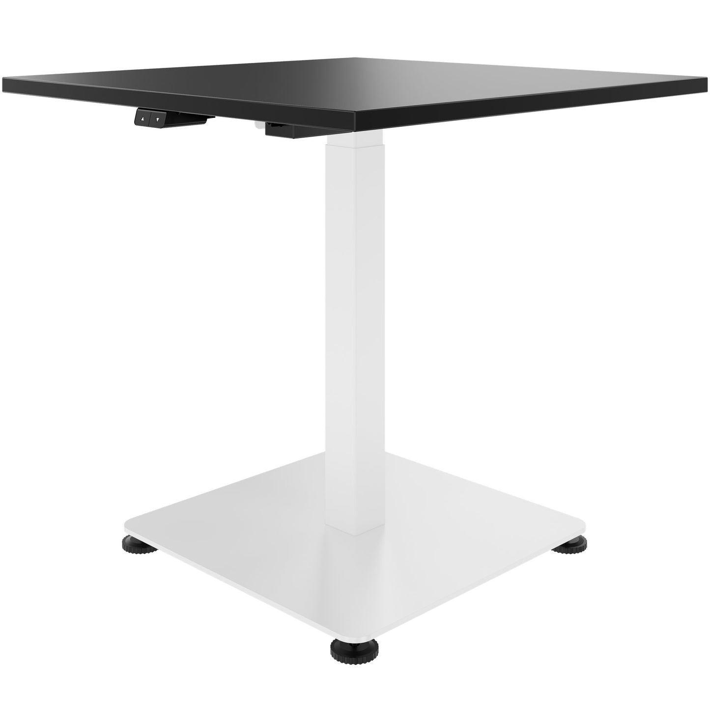 OPTIMA UP Besprechungstisch | 800 x 800 mm, elektrisch höhenverstellbar, Schwarz