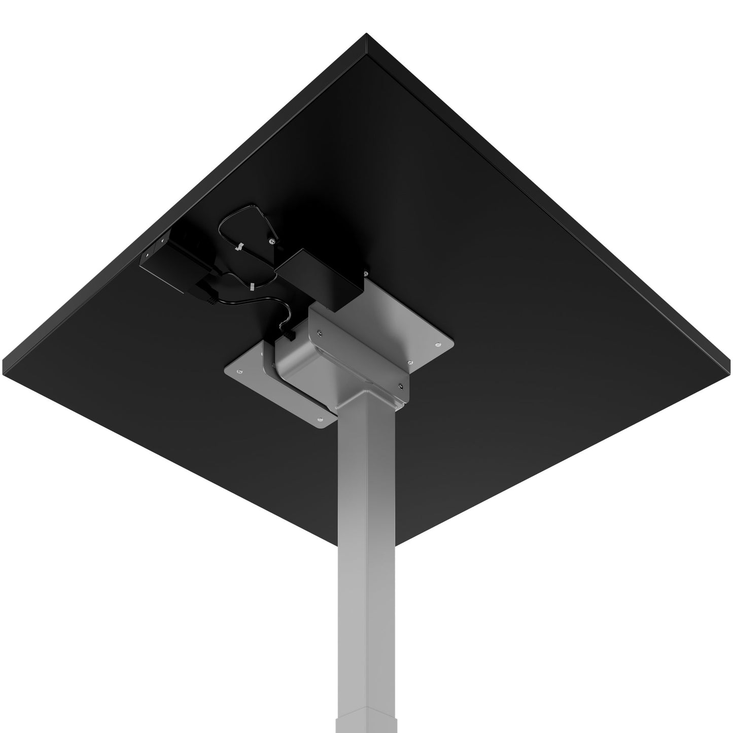 OPTIMA UP Besprechungstisch | 800 x 800 mm, elektrisch höhenverstellbar, Schwarz