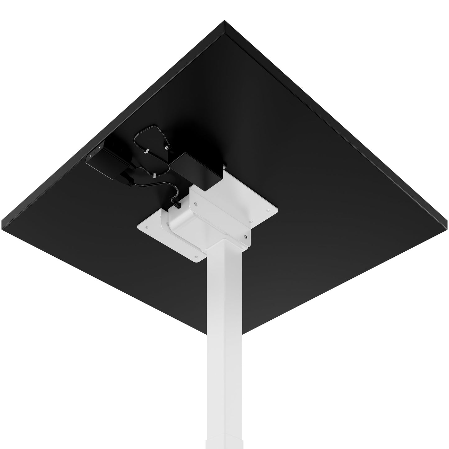 OPTIMA UP Besprechungstisch | 800 x 800 mm, elektrisch höhenverstellbar, Schwarz