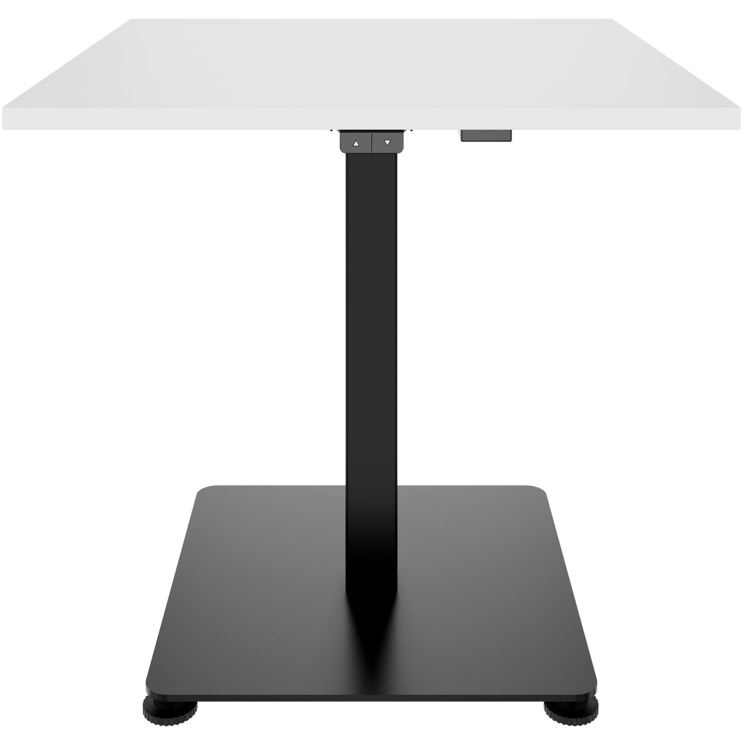 OPTIMA UP Besprechungstisch | 800 x 800 mm, elektrisch höhenverstellbar, Weiß