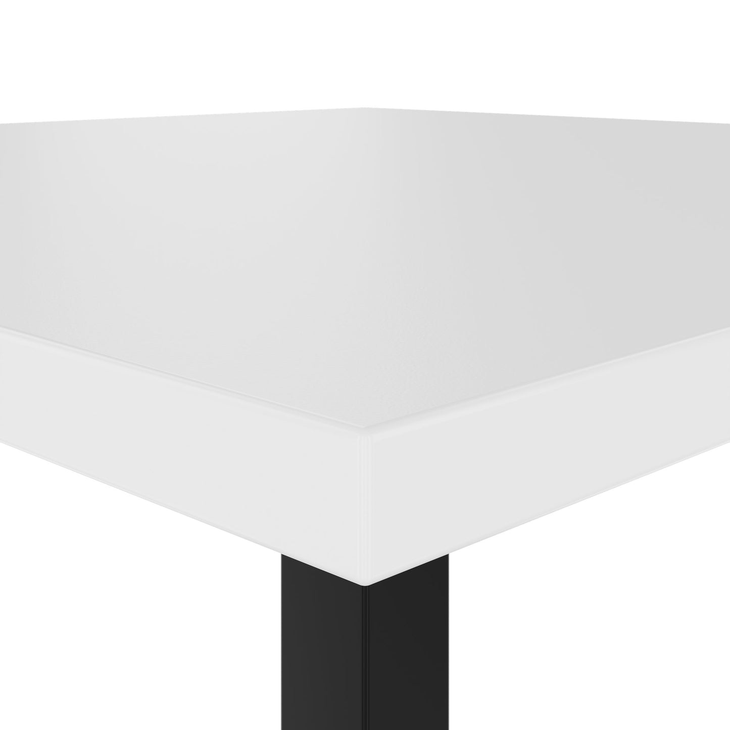 OPTIMA UP Besprechungstisch | 800 x 800 mm, elektrisch höhenverstellbar, Weiß