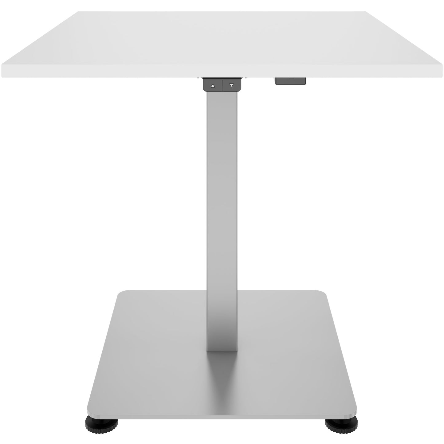 OPTIMA UP Besprechungstisch | 800 x 800 mm, elektrisch höhenverstellbar, Weiß