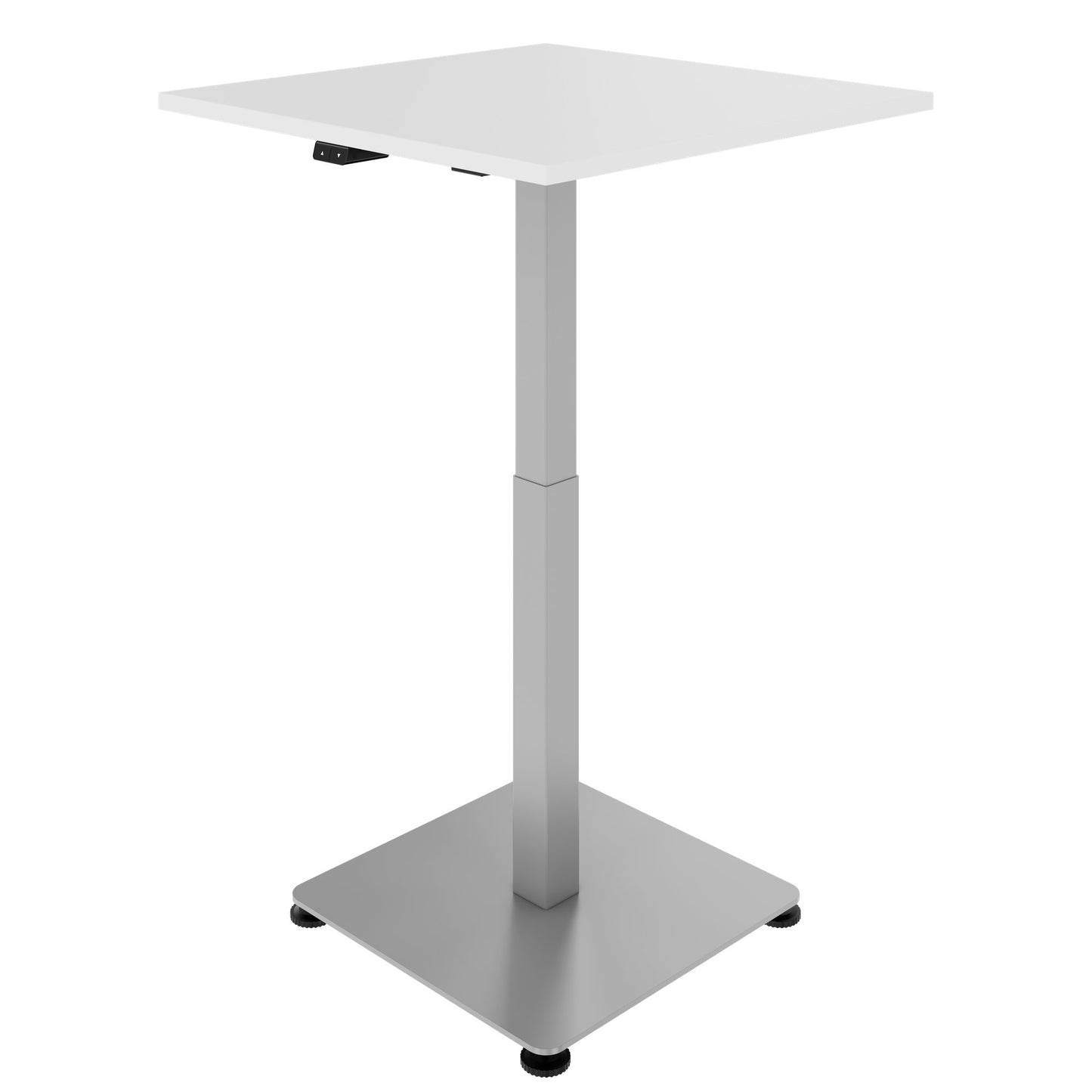 OPTIMA UP Besprechungstisch | 800 x 800 mm, elektrisch höhenverstellbar, Weiß