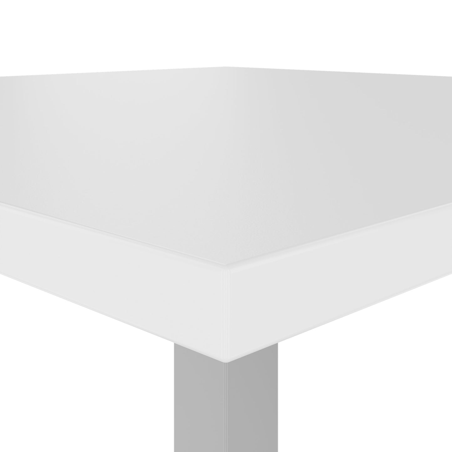 OPTIMA UP Besprechungstisch | 800 x 800 mm, elektrisch höhenverstellbar, Weiß