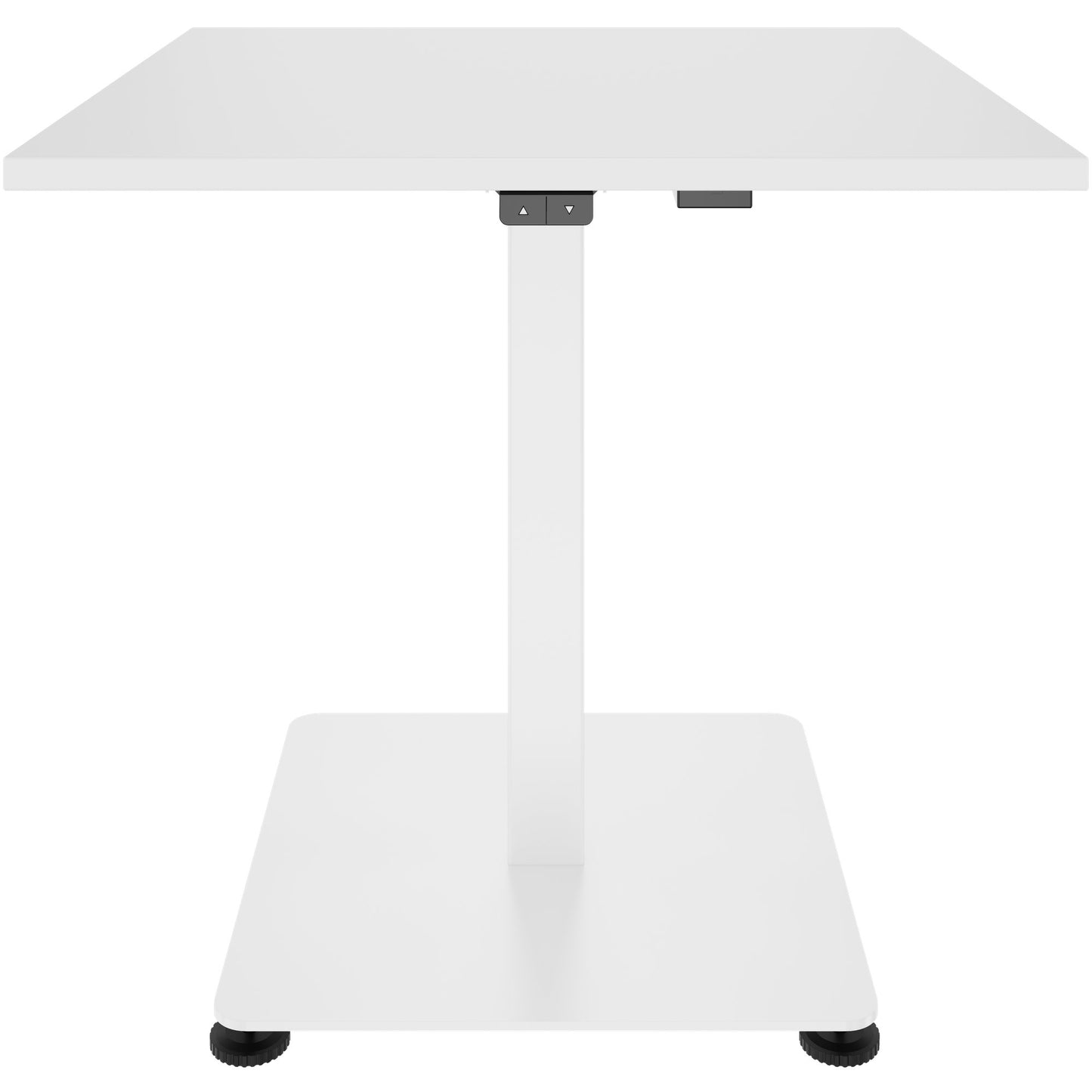 OPTIMA UP Besprechungstisch | 800 x 800 mm, elektrisch höhenverstellbar, Weiß