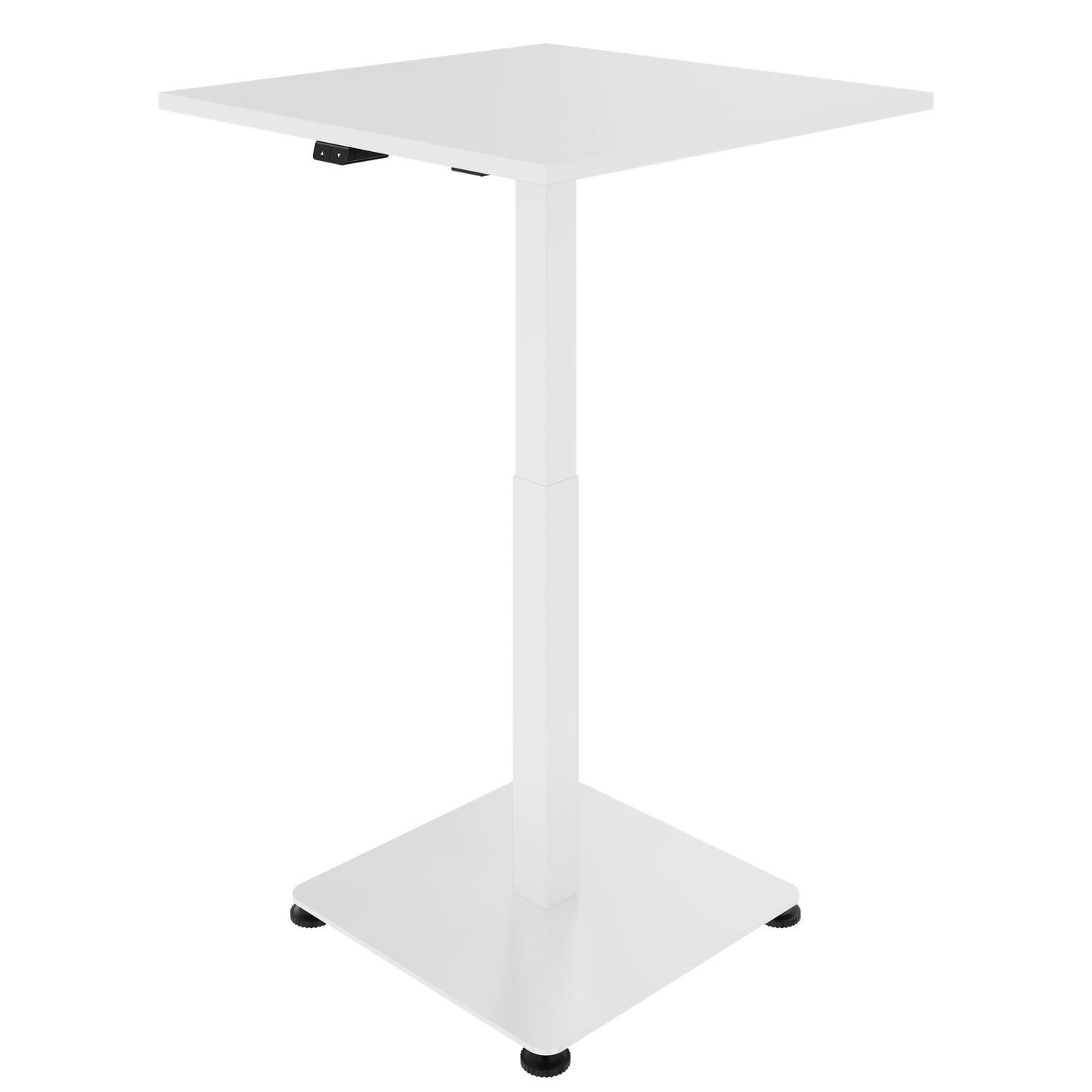 OPTIMA UP Besprechungstisch | 800 x 800 mm, elektrisch höhenverstellbar, Weiß