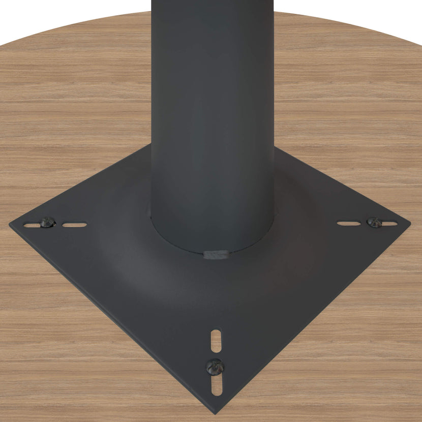OPTIMA meeting table | Round, anthracite frame, Ø 1200 mm, amber oak