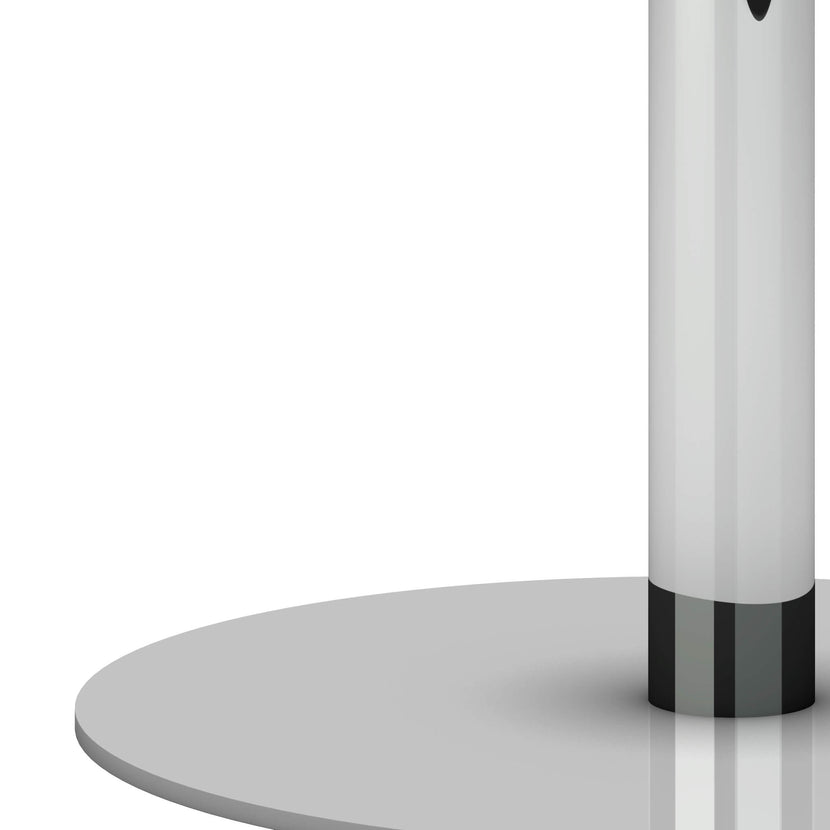 OPTIMA Tabella delle riunioni | Rotondo, cornice cromo, Ø 800 mm, bianco