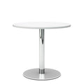 OPTIMA Tavolo riunioni | Rotondo, struttura cromata, Ø 800 mm, Bianco - 2 Thumbnail Image