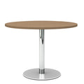 OPTIMA meeting table | Round, chrome frame, Ø 1000 mm, amber oak - 2 Thumbnail Image