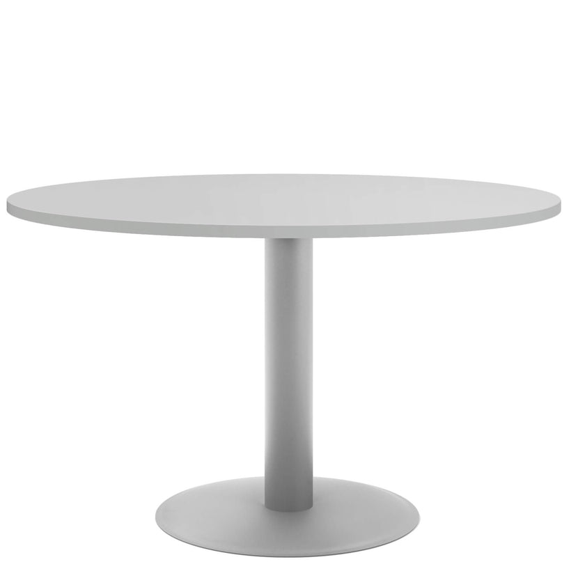 OPTIMA Tableau de réunion | Cadre rond, argent, Ø 1200 mm, gris perlé