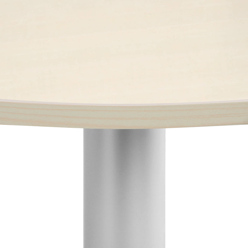 OPTIMA Tableau de réunion | Round, cadre argenté, Ø 1200 mm, érable