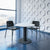 OPTIMA Meeting table | Round, frame anthracite, Ø 800 mm, white