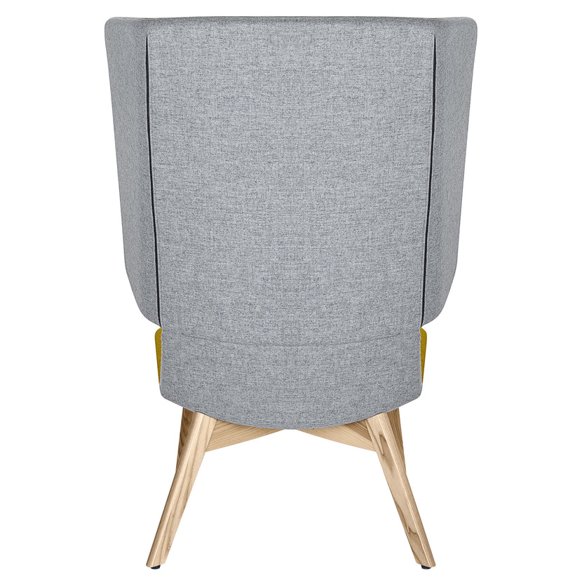 TWIST&SIT Ohrensessel | Massivholz-Gestell, Wollbezug VELITO