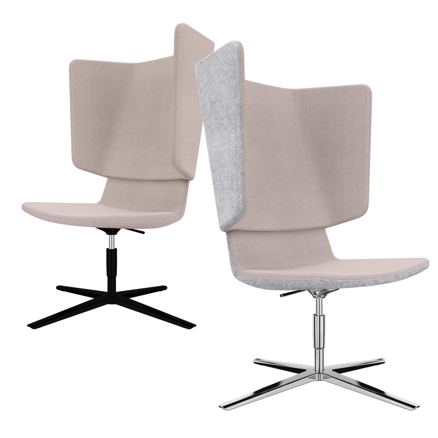 TWIST&SIT Chaise d'oeuf | Croix de 4 pieds, réglable en hauteur, couverture de laine velito