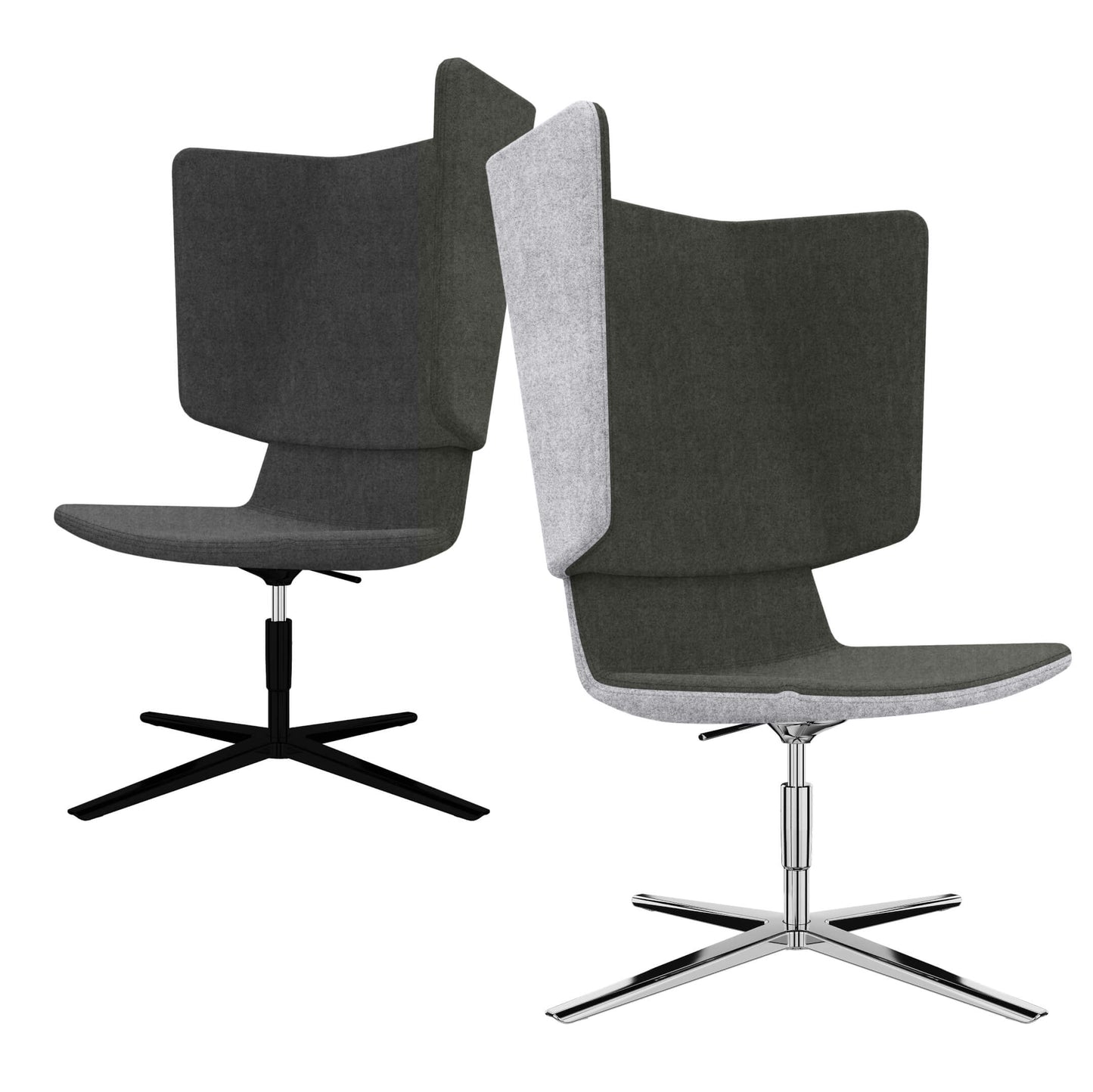 TWIST&SIT Chaise d'oeuf | Croix de 4 pieds, réglable en hauteur, couverture de laine velito