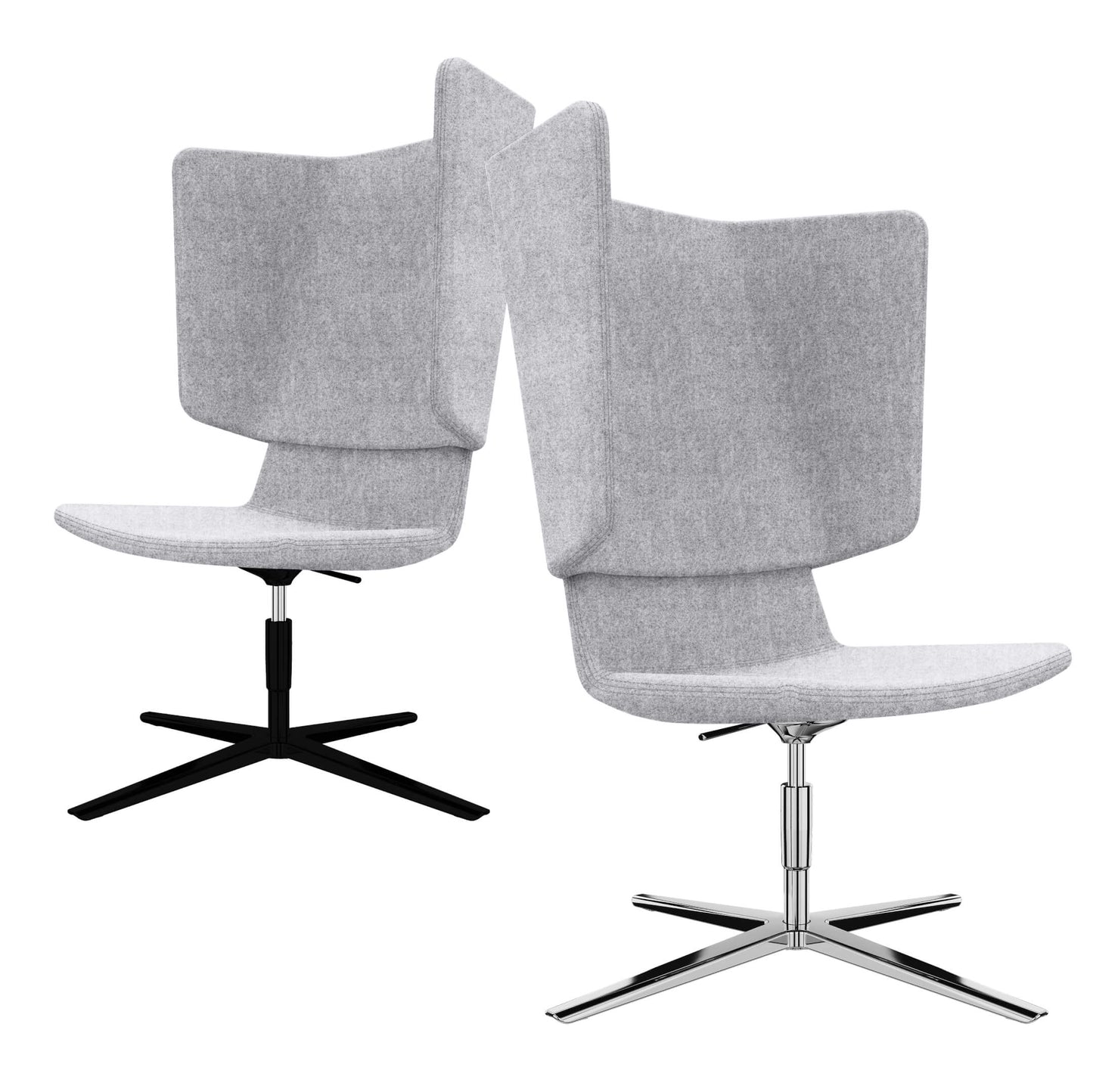 TWIST&SIT Chaise d'oeuf | Croix de 4 pieds, réglable en hauteur, couverture de laine velito