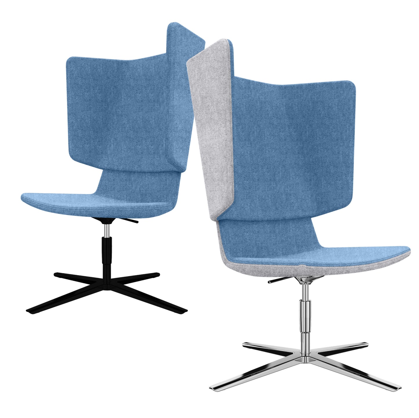 TWIST&SIT Chaise d'oeuf | Croix de 4 pieds, réglable en hauteur, couverture de laine velito