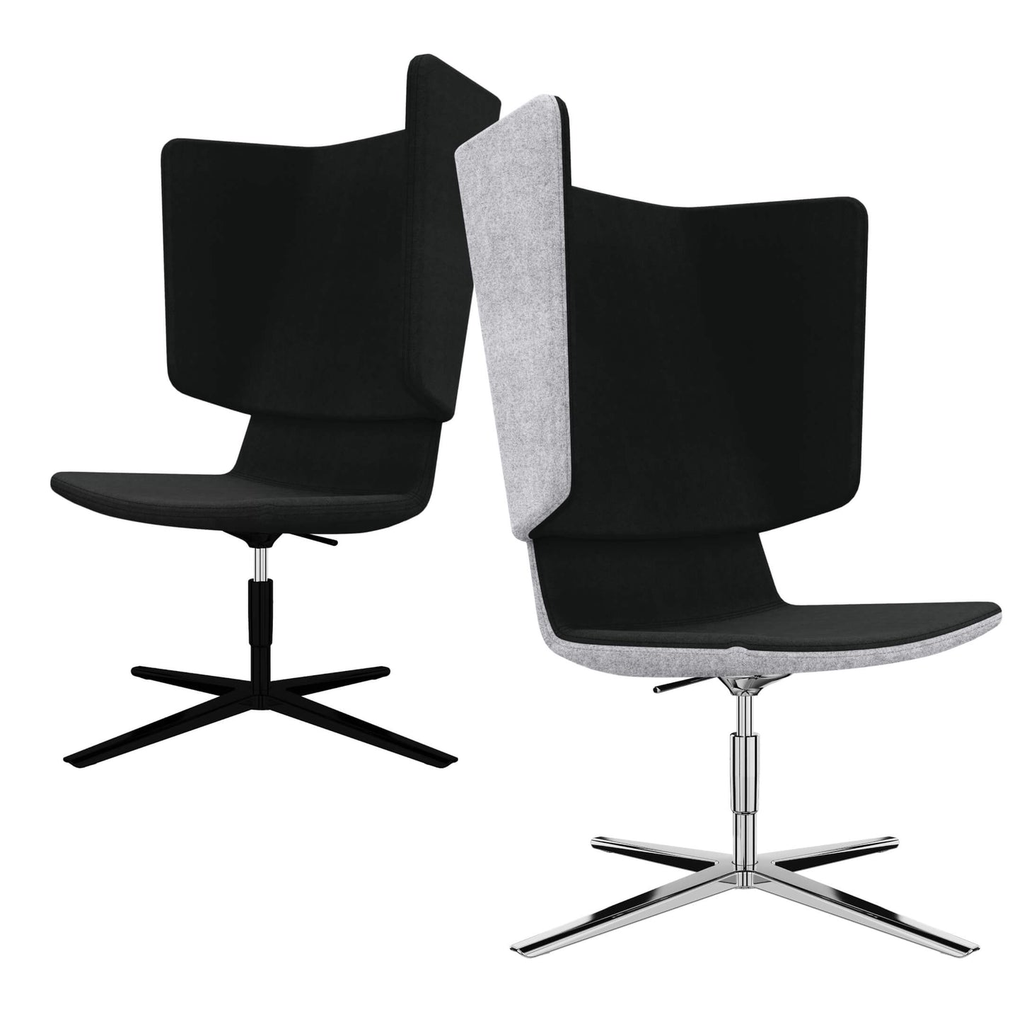 TWIST&SIT Chaise d'oeuf | Croix de 4 pieds, réglable en hauteur, couverture de laine velito