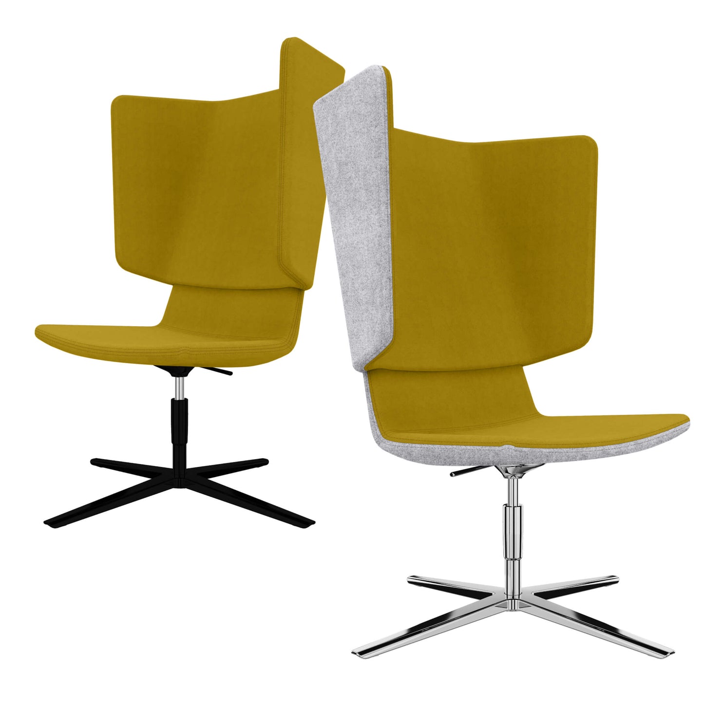 TWIST&SIT Chaise d'oeuf | Croix de 4 pieds, réglable en hauteur, couverture de laine velito