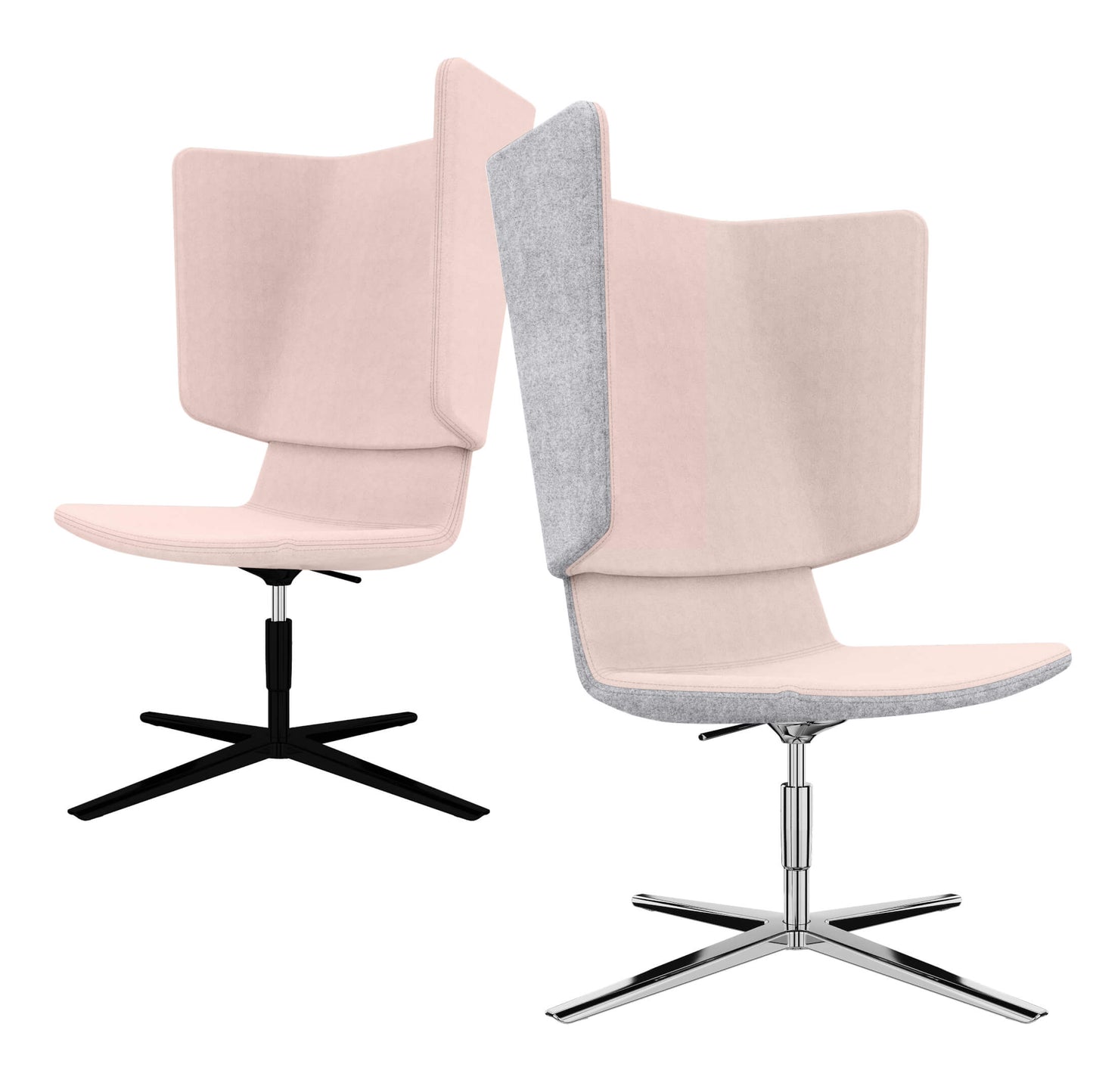TWIST&SIT Chaise d'oeuf | Croix de 4 pieds, réglable en hauteur, couverture de laine velito