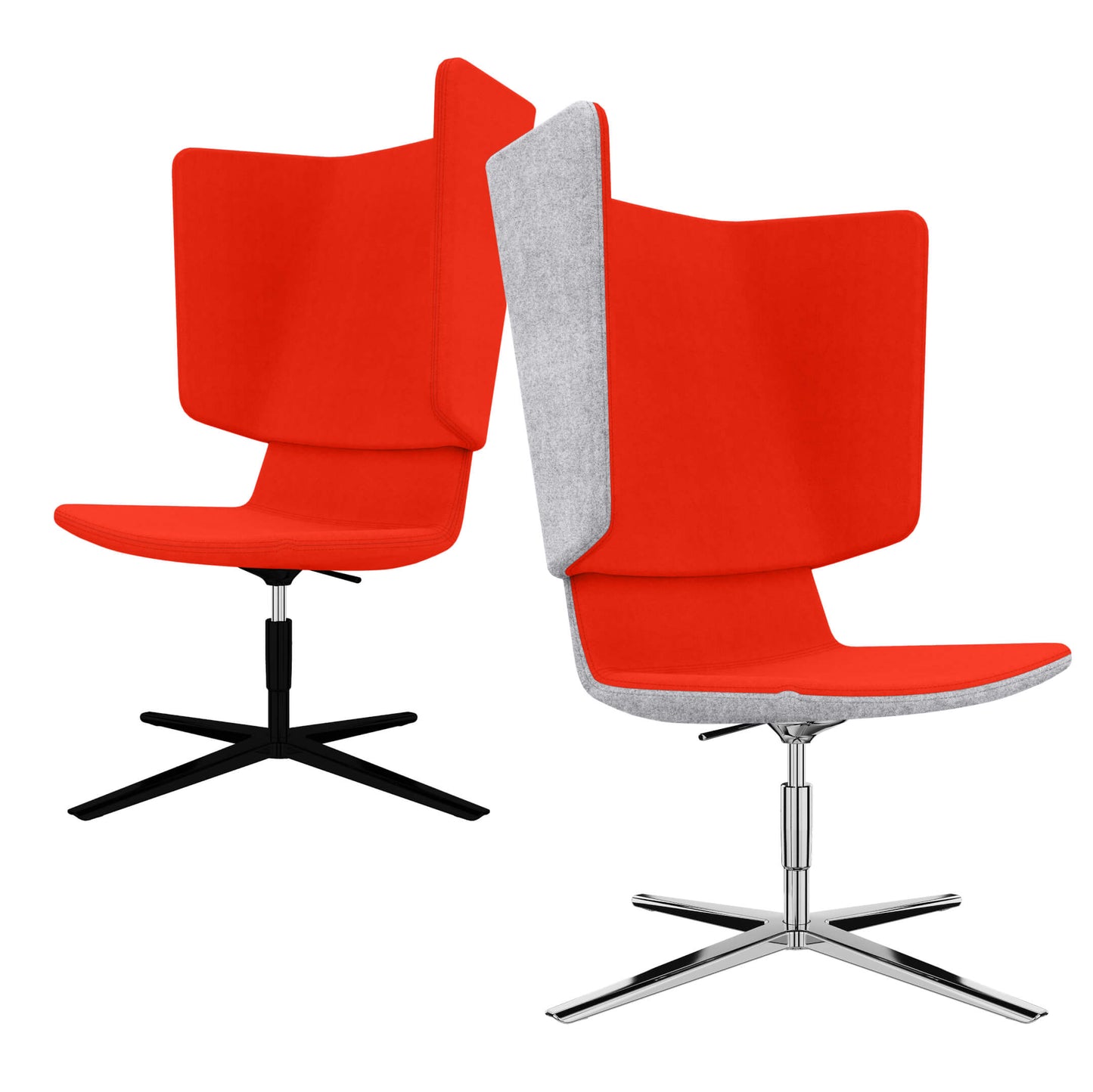 TWIST&SIT Chaise d'oeuf | Croix de 4 pieds, réglable en hauteur, couverture de laine velito