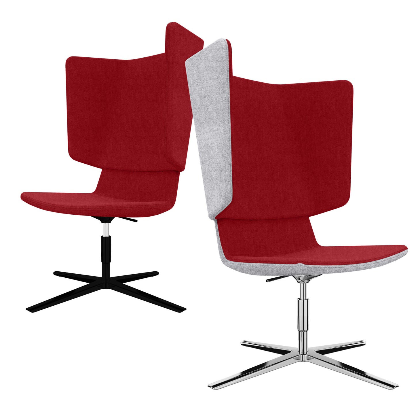 TWIST&SIT Chaise d'oeuf | Croix de 4 pieds, réglable en hauteur, couverture de laine velito
