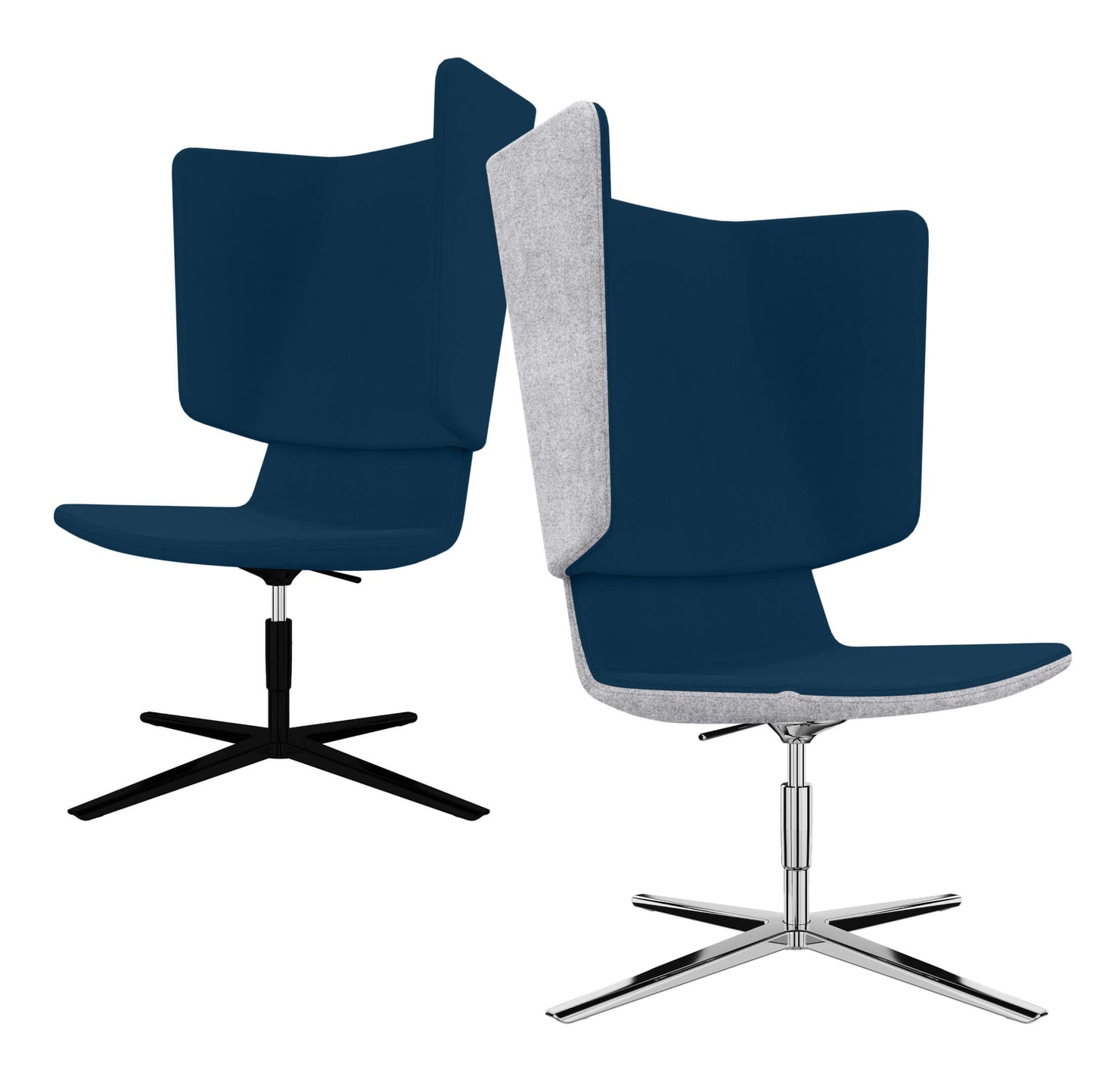 TWIST&SIT Chaise d'oeuf | Croix de 4 pieds, réglable en hauteur, couverture de laine velito